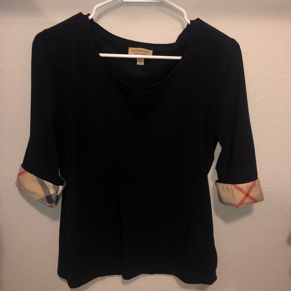 Burberry check cuff top